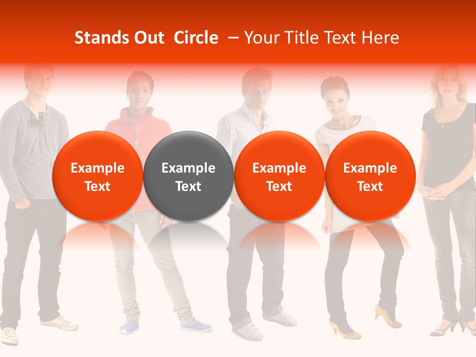 A Group Of People Standing Next To Each Other PowerPoint Template
