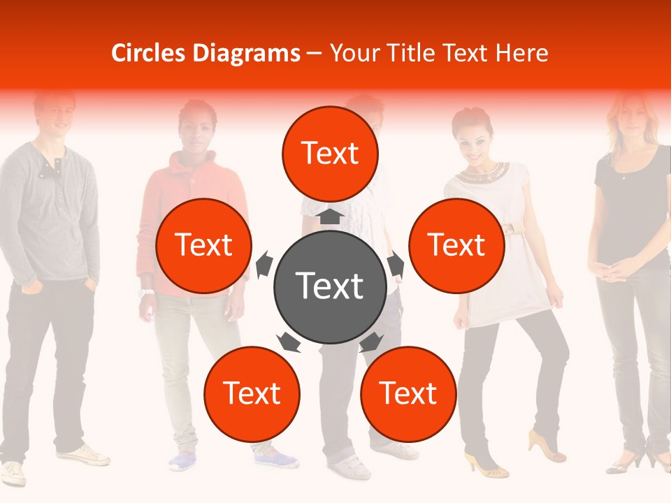 A Group Of People Standing Next To Each Other PowerPoint Template