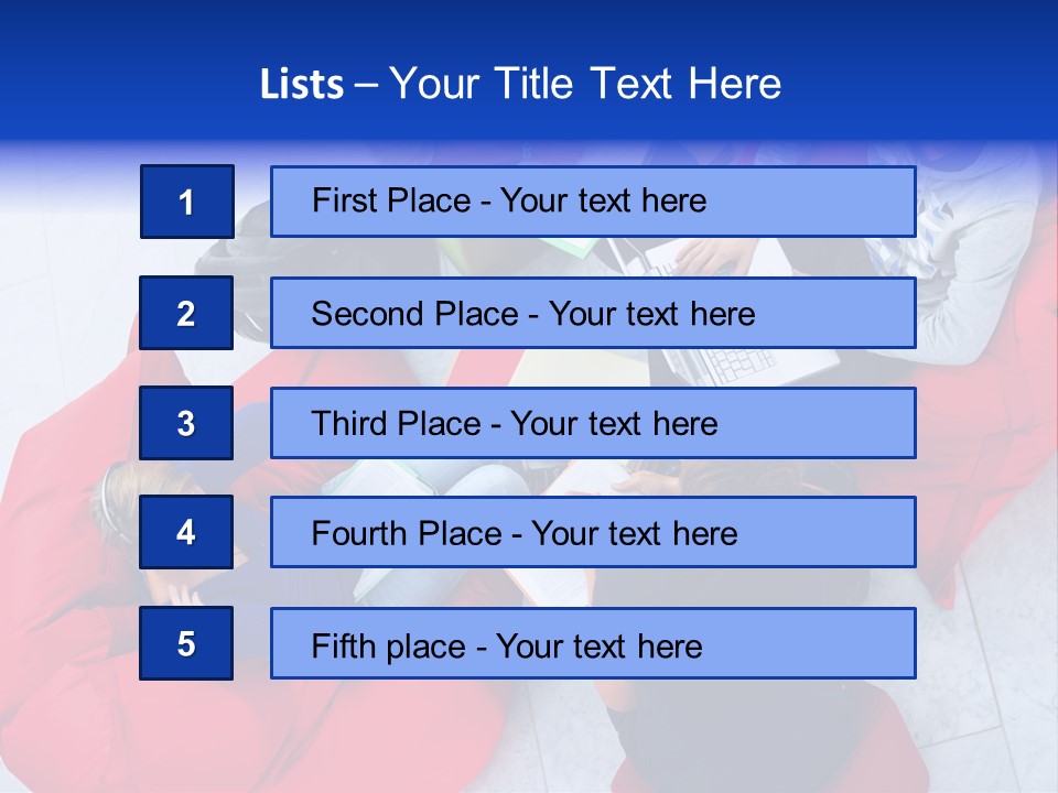 A Group Of People Sitting On Bean Bag Chairs Working On Laptops PowerPoint Template