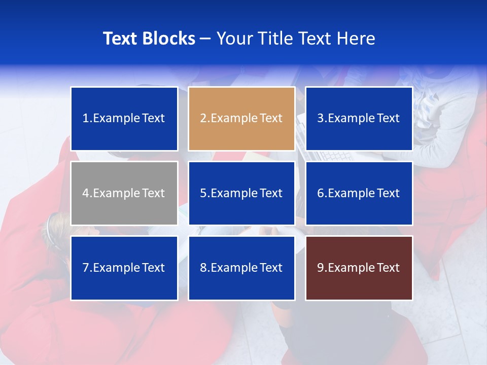 A Group Of People Sitting On Bean Bag Chairs Working On Laptops PowerPoint Template