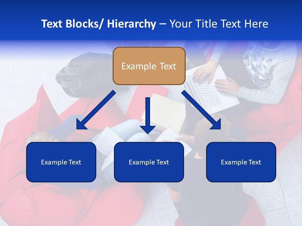 A Group Of People Sitting On Bean Bag Chairs Working On Laptops PowerPoint Template