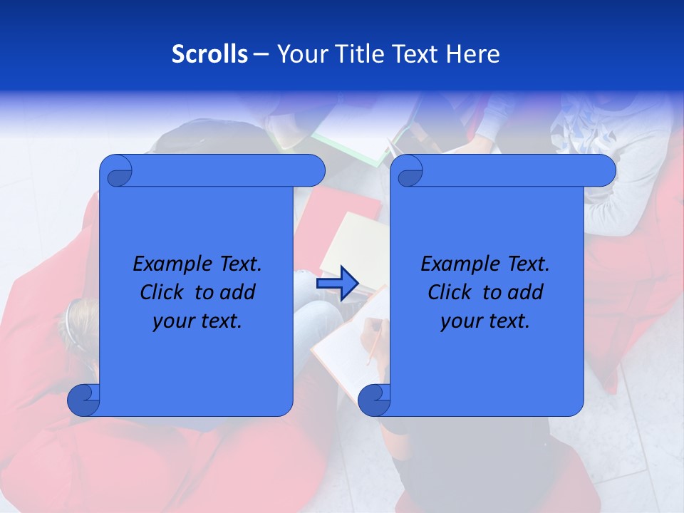 A Group Of People Sitting On Bean Bag Chairs Working On Laptops PowerPoint Template