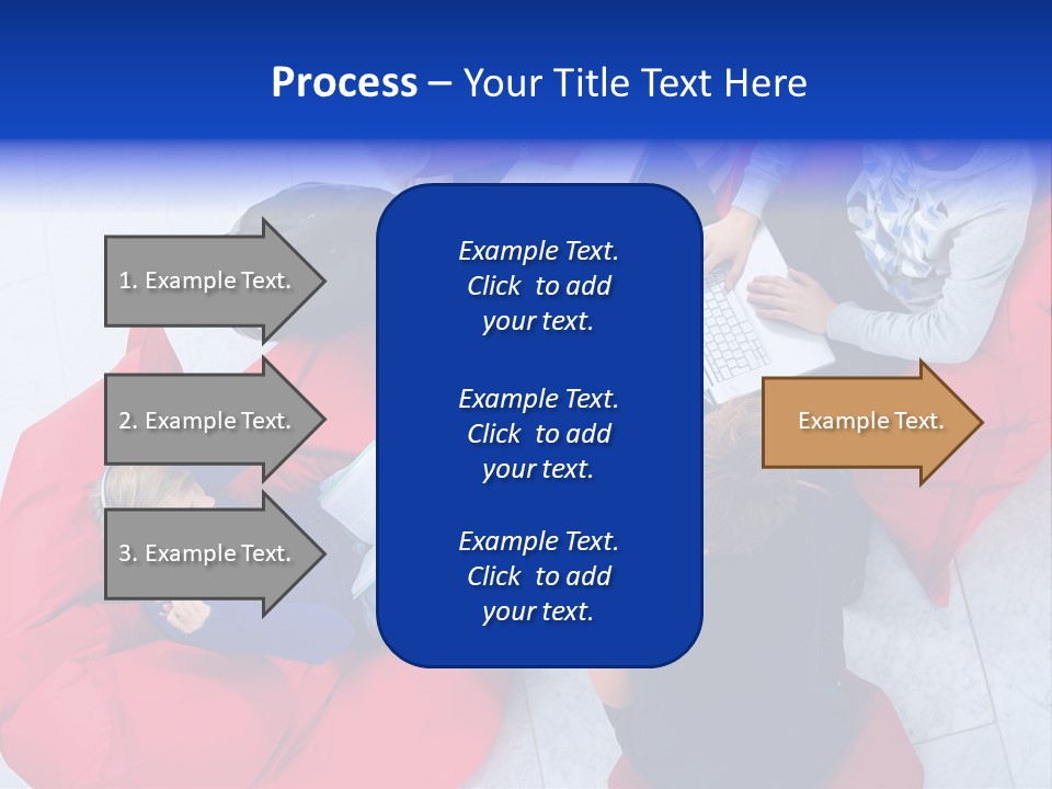 A Group Of People Sitting On Bean Bag Chairs Working On Laptops PowerPoint Template