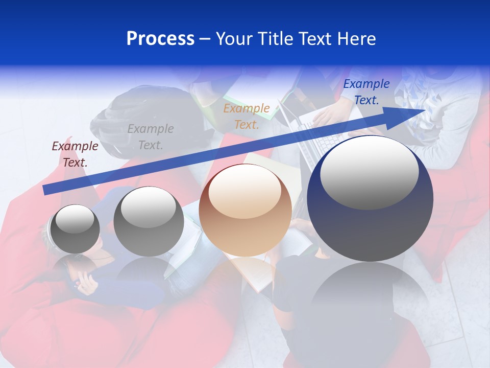 A Group Of People Sitting On Bean Bag Chairs Working On Laptops PowerPoint Template