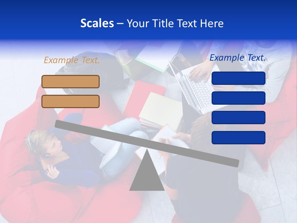 A Group Of People Sitting On Bean Bag Chairs Working On Laptops PowerPoint Template