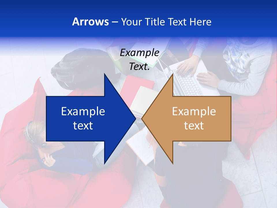 A Group Of People Sitting On Bean Bag Chairs Working On Laptops PowerPoint Template