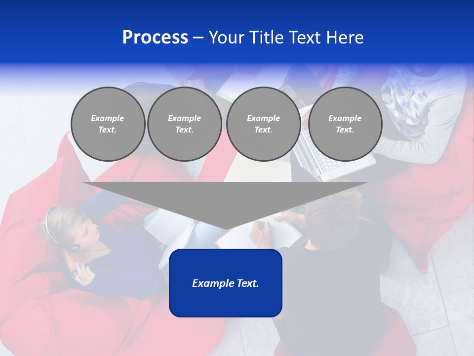 A Group Of People Sitting On Bean Bag Chairs Working On Laptops PowerPoint Template