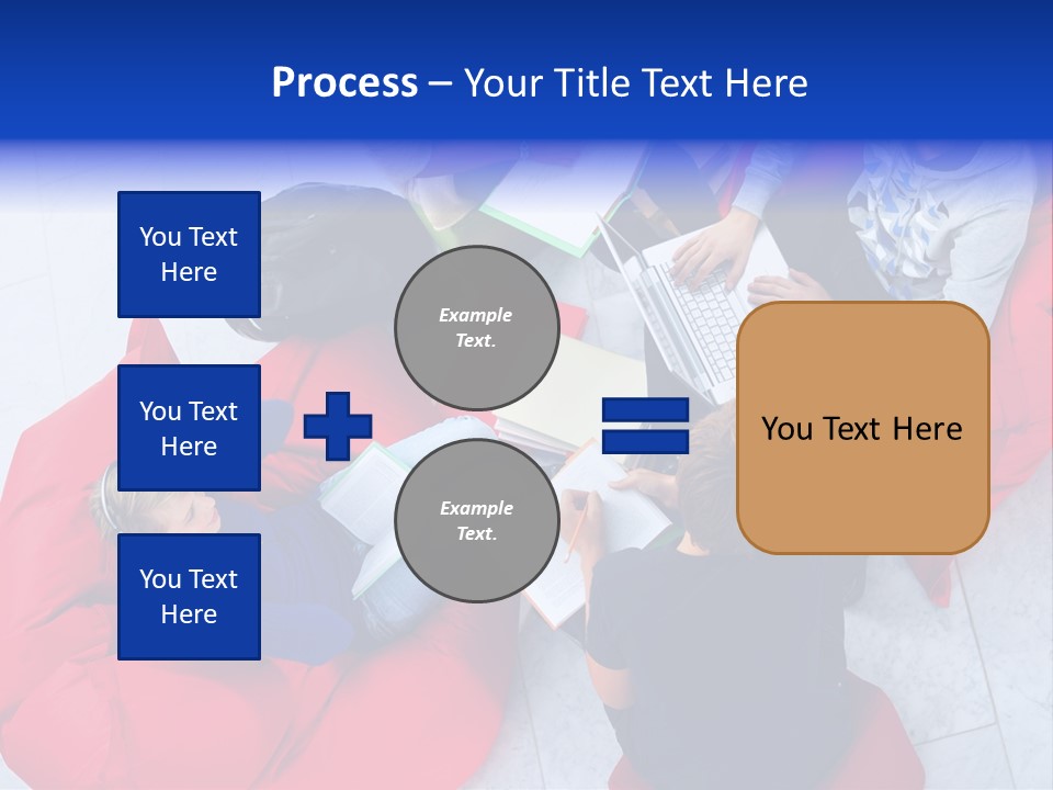 A Group Of People Sitting On Bean Bag Chairs Working On Laptops PowerPoint Template