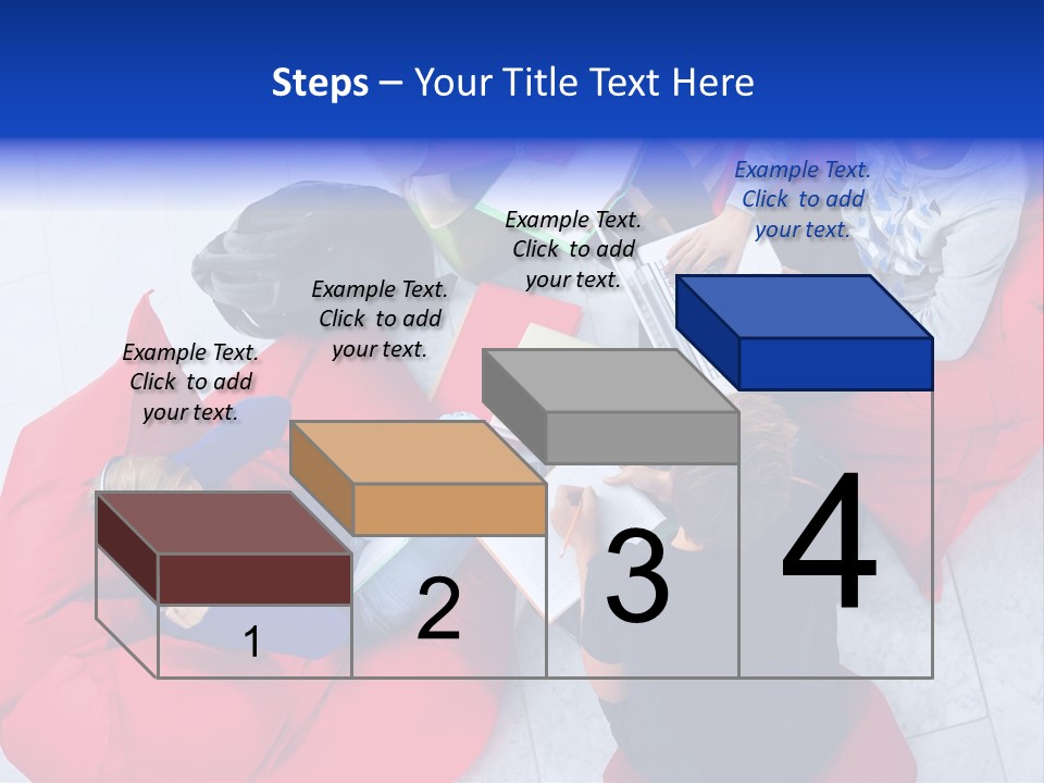 A Group Of People Sitting On Bean Bag Chairs Working On Laptops PowerPoint Template