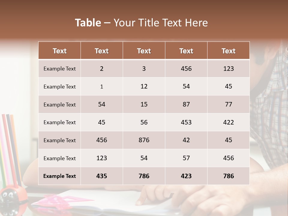Family Assignment Desk PowerPoint Template