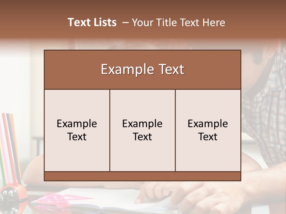Family Assignment Desk PowerPoint Template