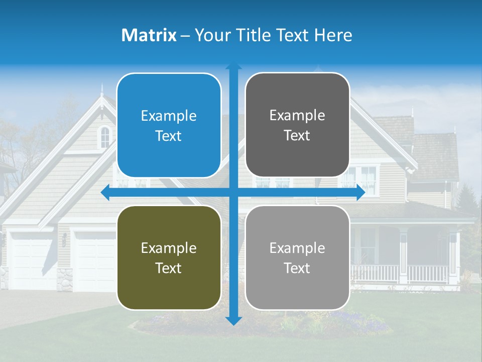 A House With A Blue Sky And Clouds In The Background PowerPoint Template