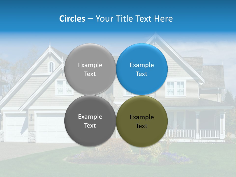 A House With A Blue Sky And Clouds In The Background PowerPoint Template