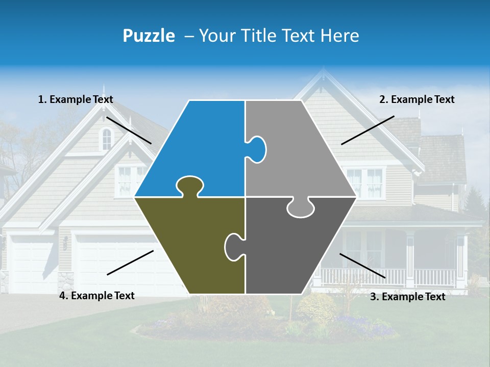 A House With A Blue Sky And Clouds In The Background PowerPoint Template