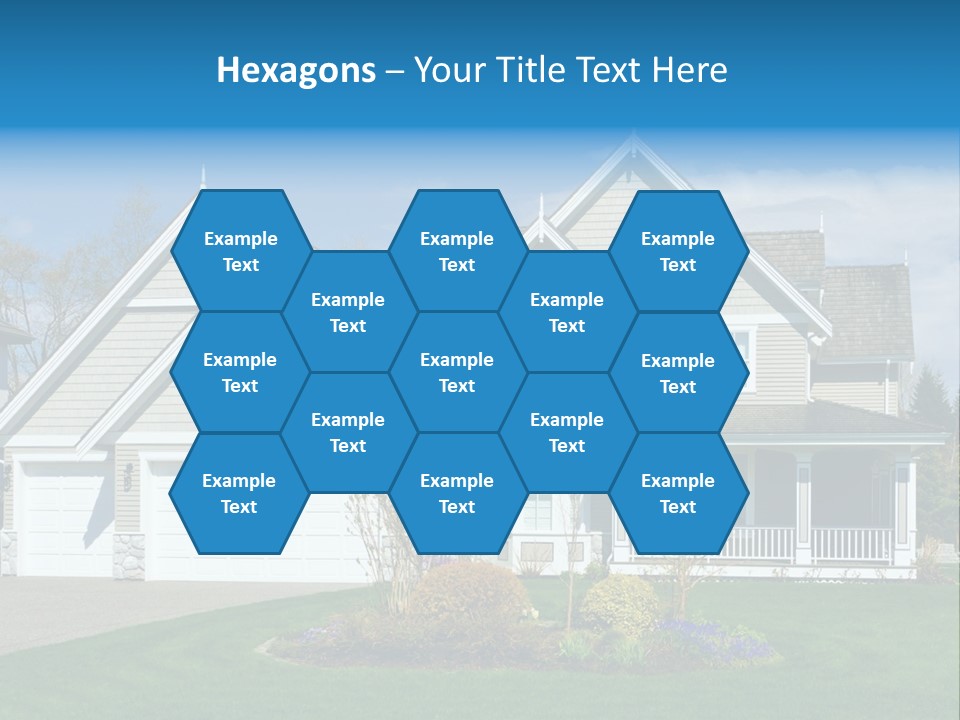 A House With A Blue Sky And Clouds In The Background PowerPoint Template