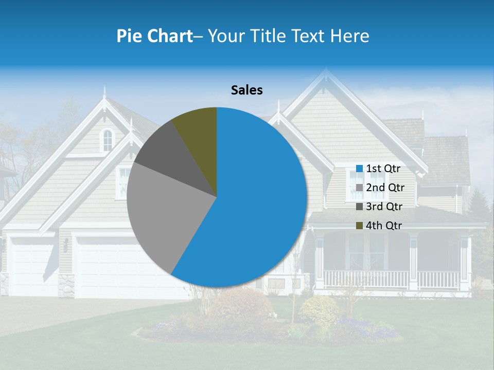 A House With A Blue Sky And Clouds In The Background PowerPoint Template