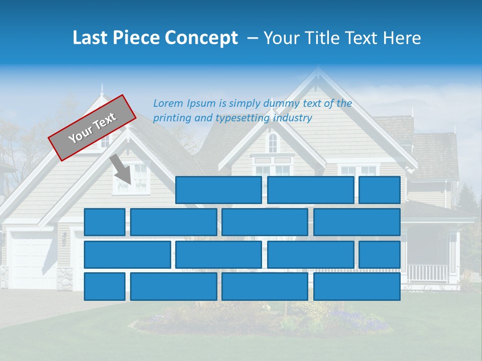 A House With A Blue Sky And Clouds In The Background PowerPoint Template