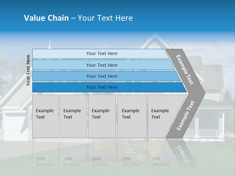 A House With A Blue Sky And Clouds In The Background PowerPoint Template