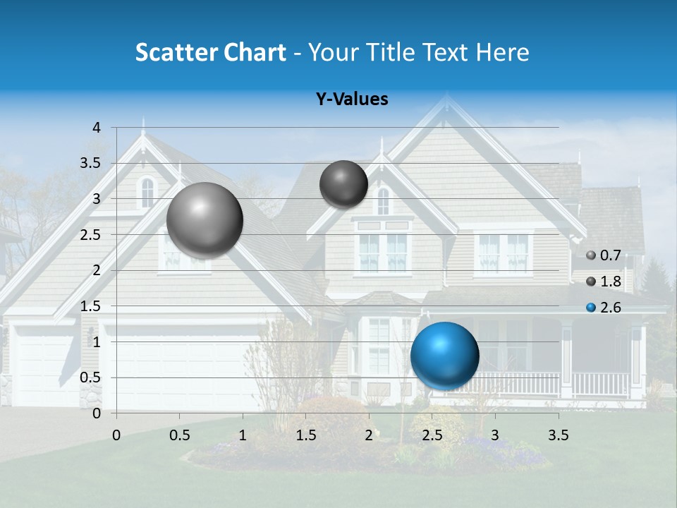 A House With A Blue Sky And Clouds In The Background PowerPoint Template