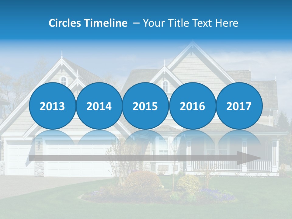 A House With A Blue Sky And Clouds In The Background PowerPoint Template