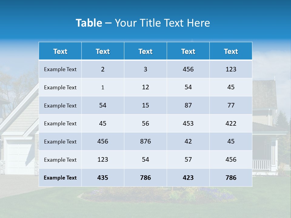 A House With A Blue Sky And Clouds In The Background PowerPoint Template