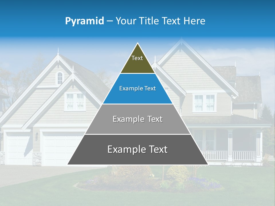 A House With A Blue Sky And Clouds In The Background PowerPoint Template