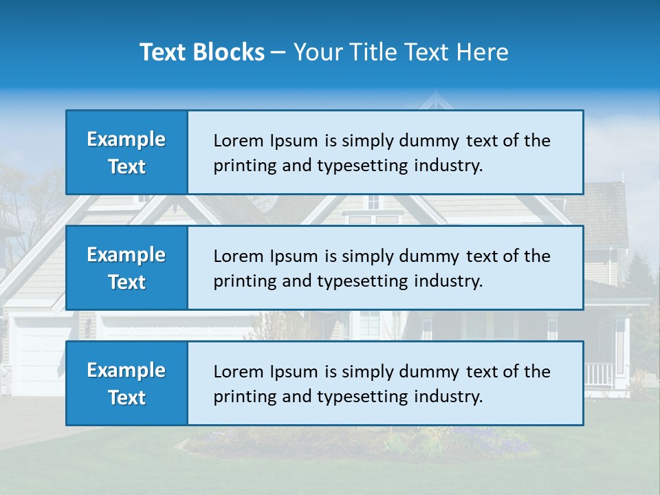 A House With A Blue Sky And Clouds In The Background PowerPoint Template