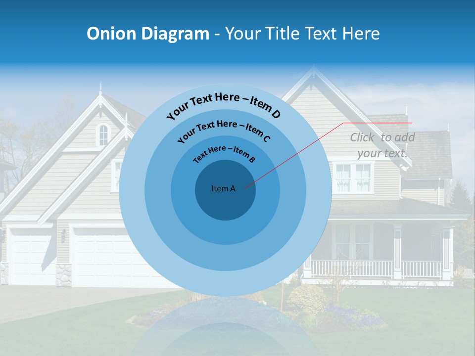 A House With A Blue Sky And Clouds In The Background PowerPoint Template