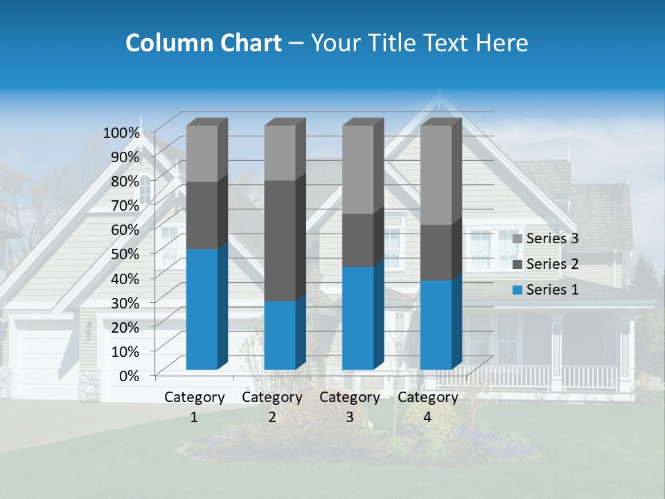 A House With A Blue Sky And Clouds In The Background PowerPoint Template