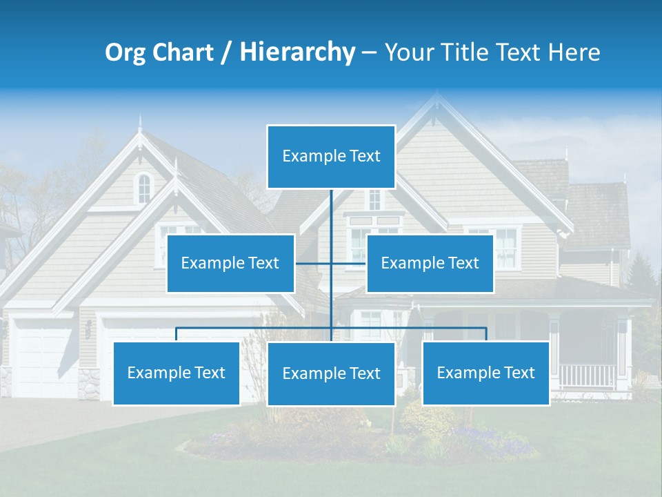 A House With A Blue Sky And Clouds In The Background PowerPoint Template