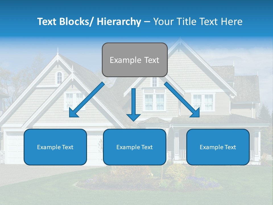 A House With A Blue Sky And Clouds In The Background PowerPoint Template