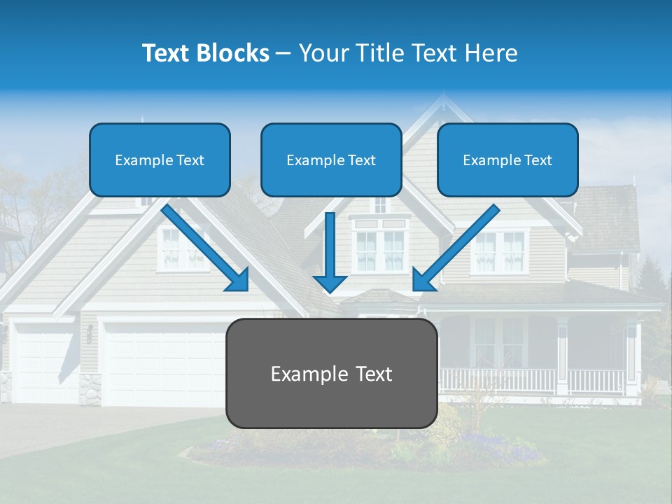 A House With A Blue Sky And Clouds In The Background PowerPoint Template