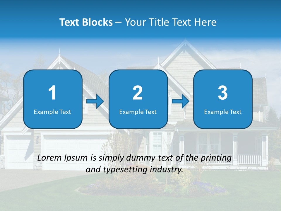 A House With A Blue Sky And Clouds In The Background PowerPoint Template
