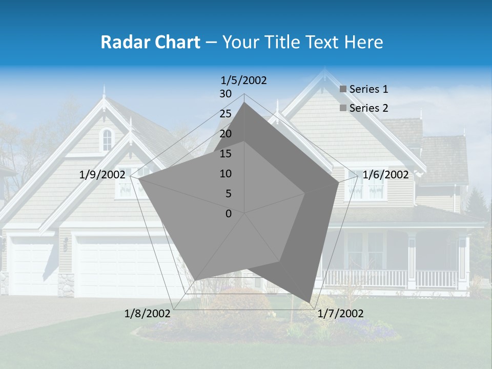 A House With A Blue Sky And Clouds In The Background PowerPoint Template