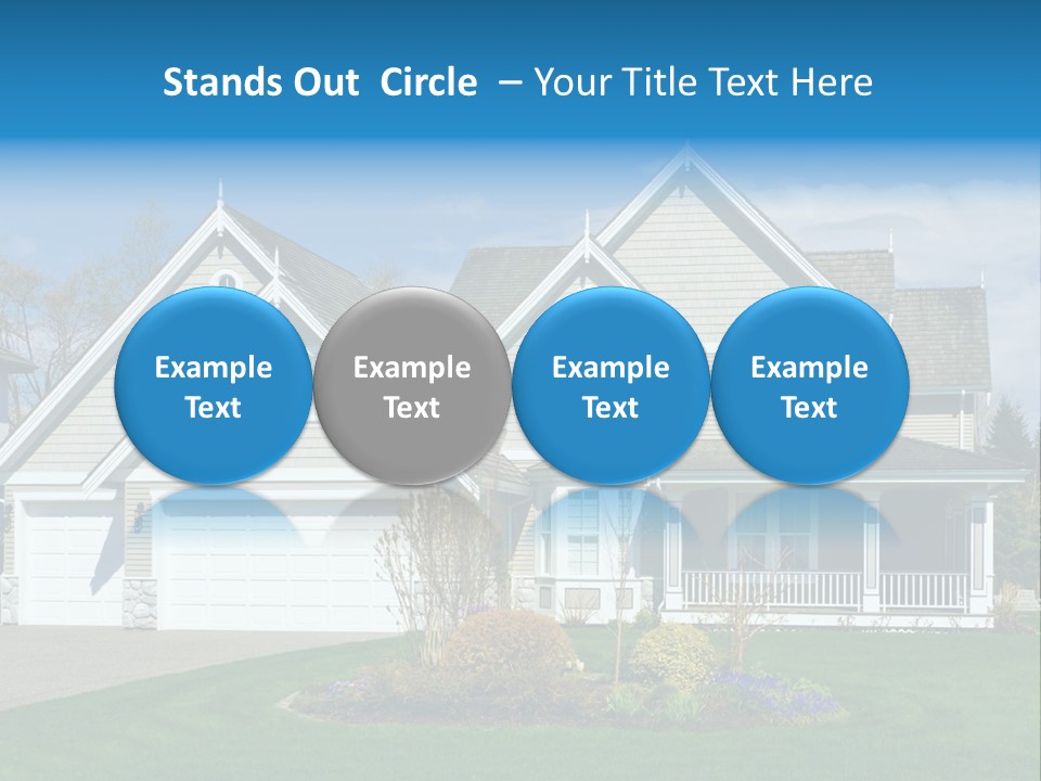 A House With A Blue Sky And Clouds In The Background PowerPoint Template