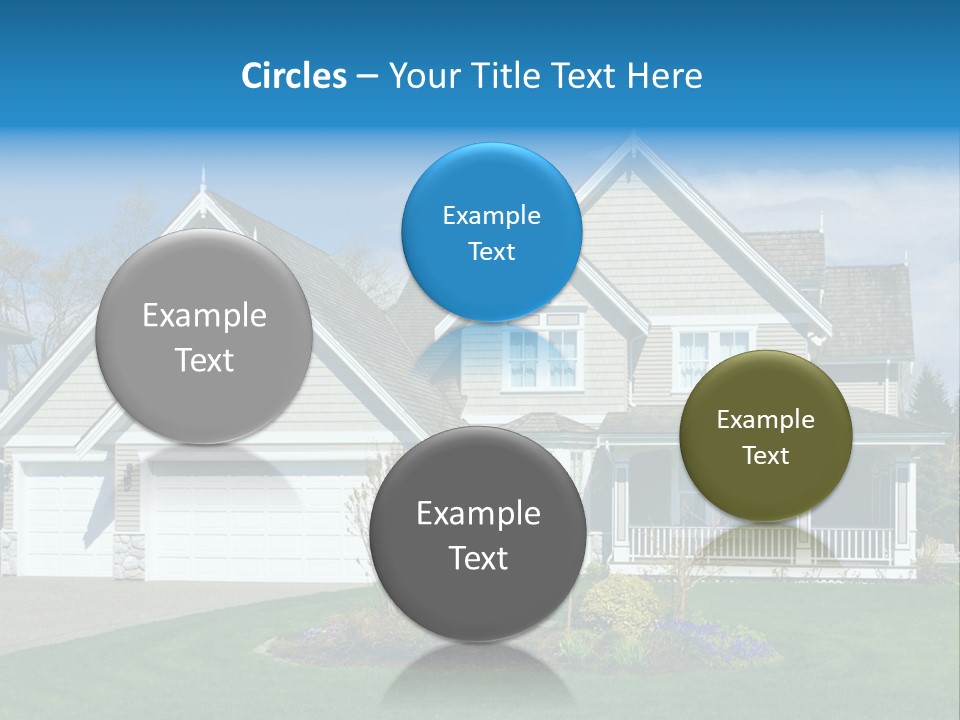 A House With A Blue Sky And Clouds In The Background PowerPoint Template