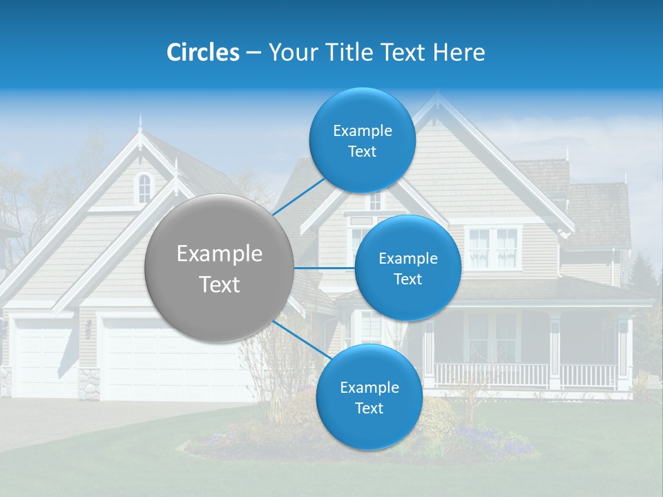 A House With A Blue Sky And Clouds In The Background PowerPoint Template