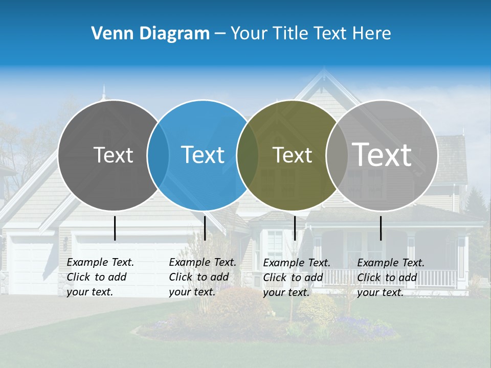 A House With A Blue Sky And Clouds In The Background PowerPoint Template