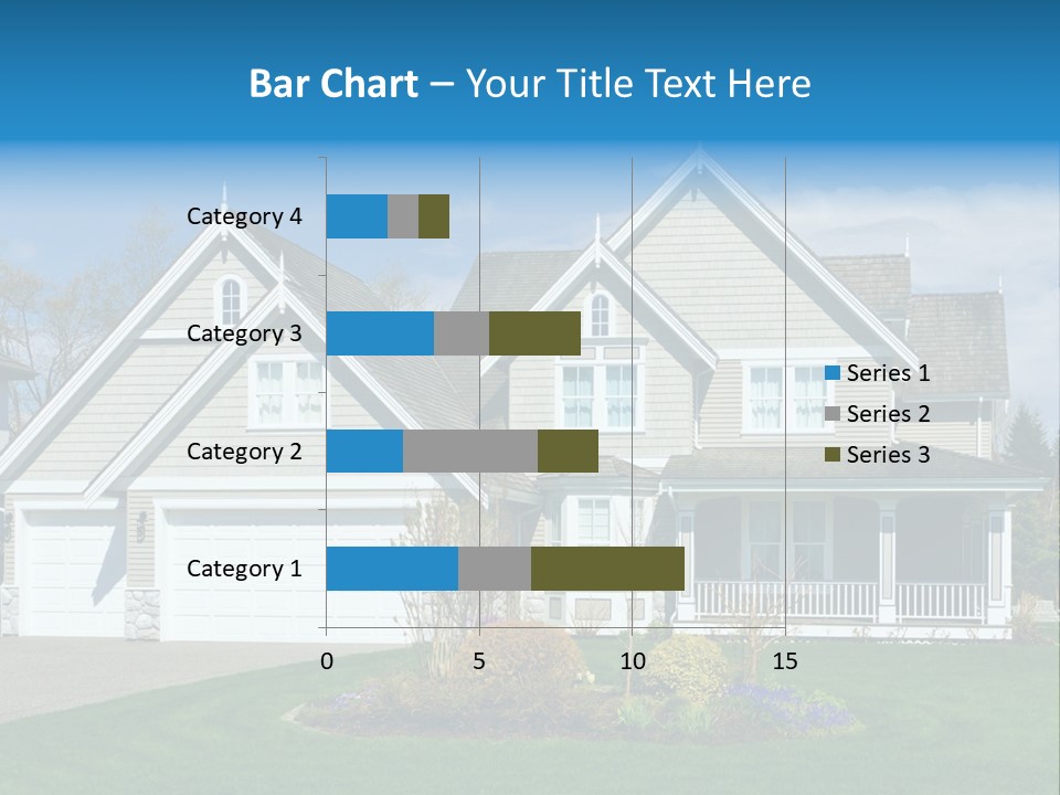 A House With A Blue Sky And Clouds In The Background PowerPoint Template