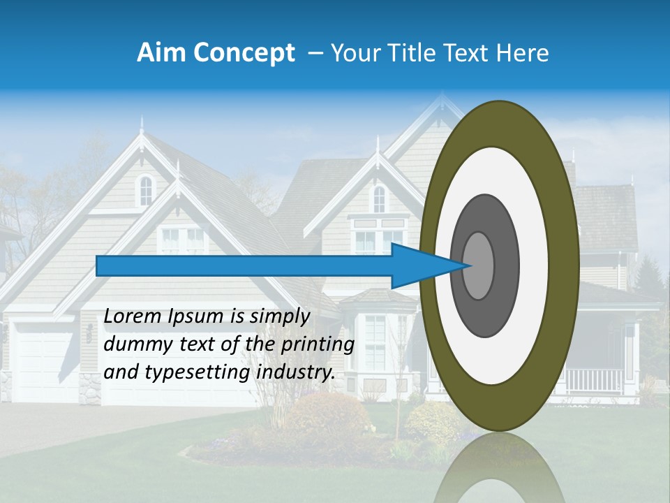 A House With A Blue Sky And Clouds In The Background PowerPoint Template