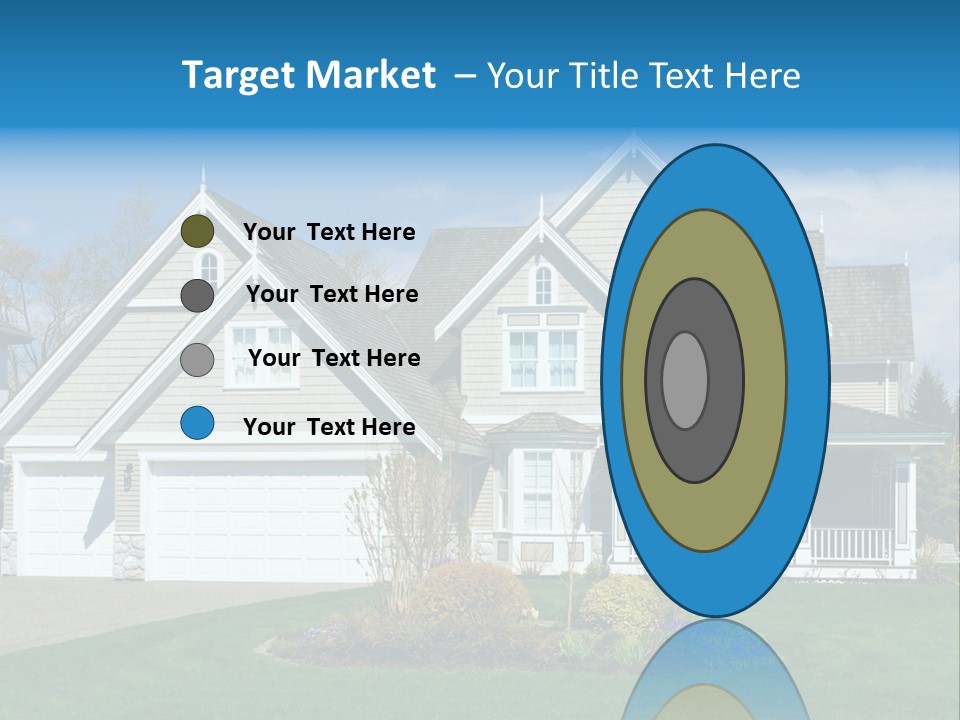 A House With A Blue Sky And Clouds In The Background PowerPoint Template