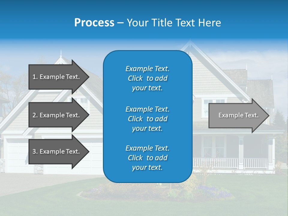 A House With A Blue Sky And Clouds In The Background PowerPoint Template