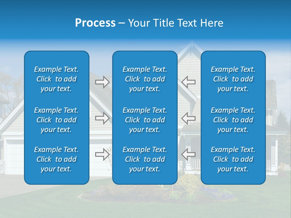 A House With A Blue Sky And Clouds In The Background PowerPoint Template
