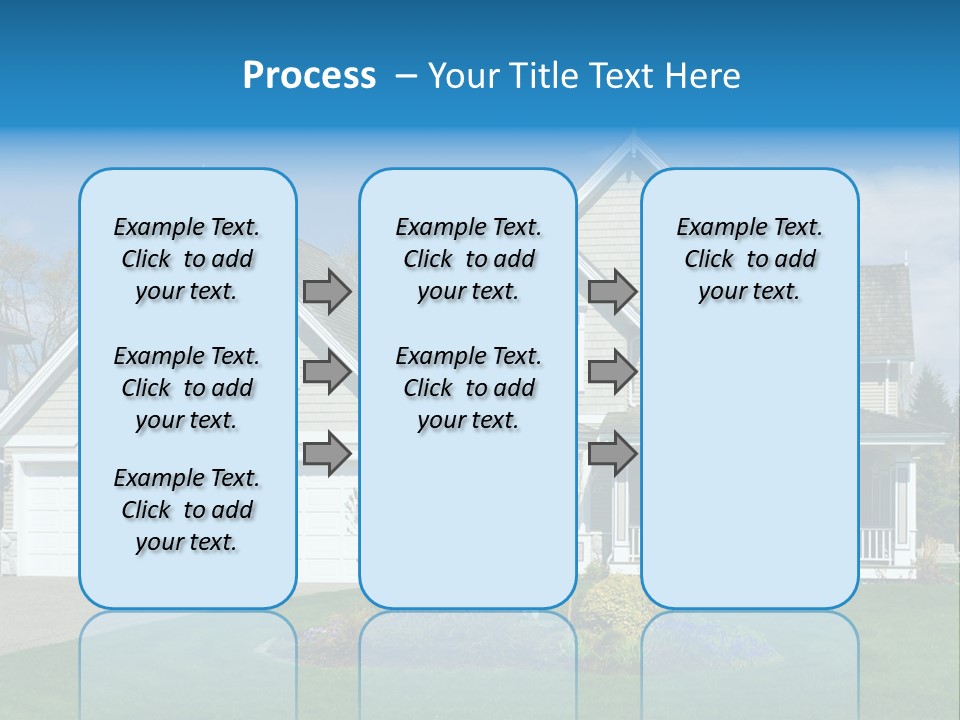 A House With A Blue Sky And Clouds In The Background PowerPoint Template