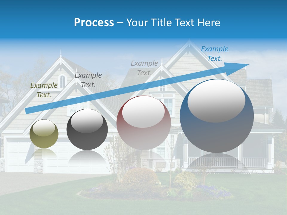 A House With A Blue Sky And Clouds In The Background PowerPoint Template