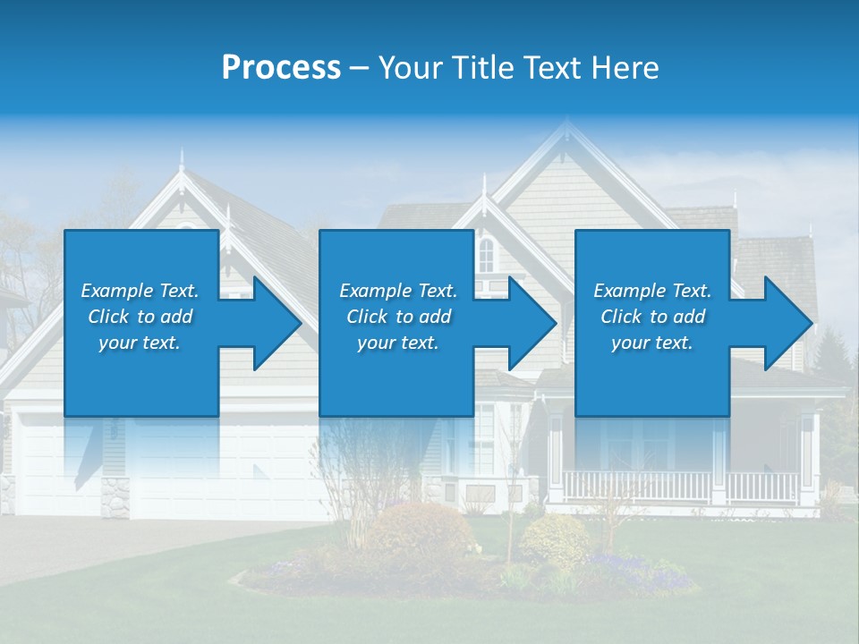 A House With A Blue Sky And Clouds In The Background PowerPoint Template