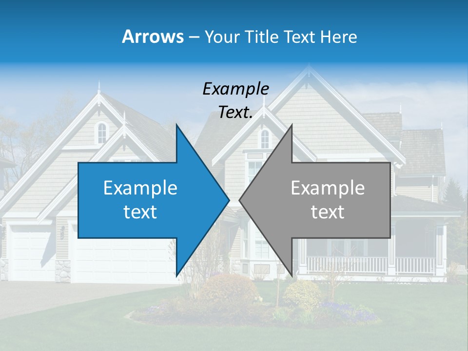 A House With A Blue Sky And Clouds In The Background PowerPoint Template