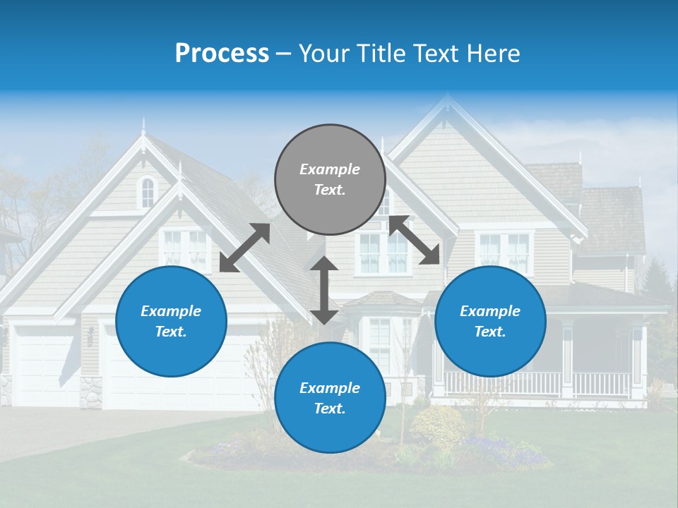 A House With A Blue Sky And Clouds In The Background PowerPoint Template