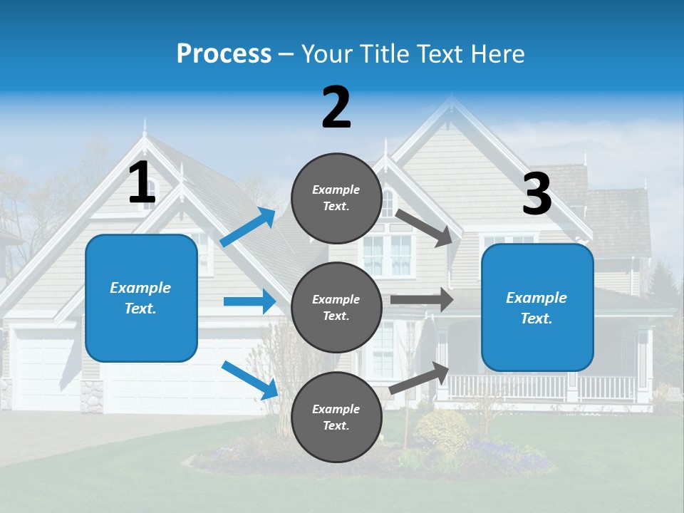 A House With A Blue Sky And Clouds In The Background PowerPoint Template