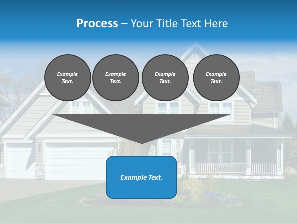 A House With A Blue Sky And Clouds In The Background PowerPoint Template
